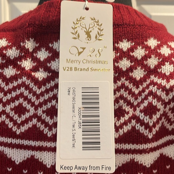 V 28 Merry Christmas Sweater Trees & Deer Design - Picture 3 of 5